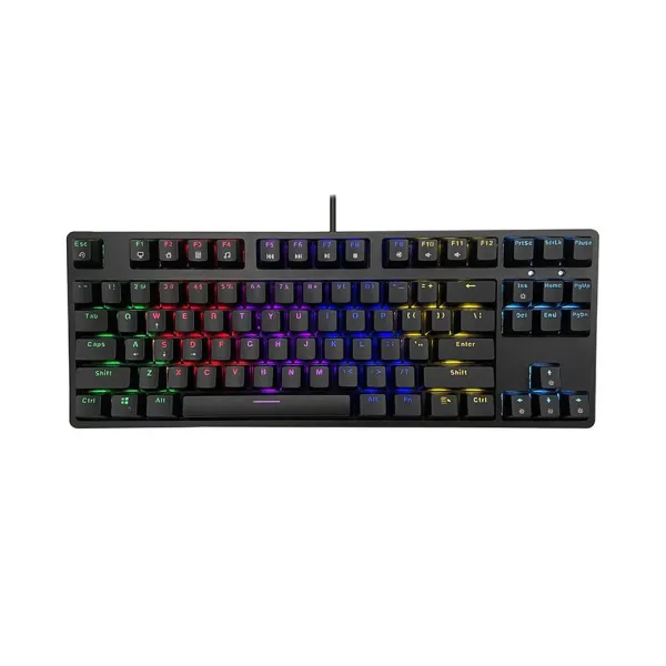 Bàn phím cơ Edra EK387L màu đen Blue sw (USBC/Huano/Rainbows)