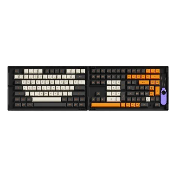 AKKO Keycap set – Carbon Retro (PBT Double-Shot/ASA profile/158 nút)