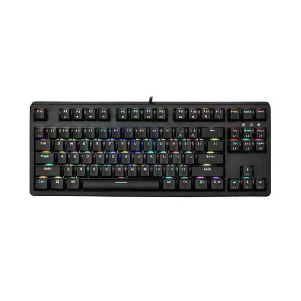 Bàn phím cơ Edra EK387 RGB V2 Brown sw (USBC/đen/Edra sw)
