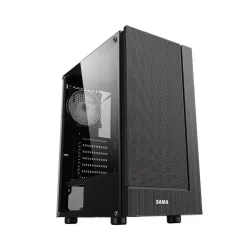 VỎ CASE SAMA 3301 (MID TOWER/MÀU ĐEN/MẶT LƯỚI/KÈM SẴN 3 FAN)